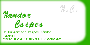 nandor csipes business card