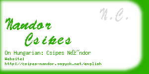 nandor csipes business card